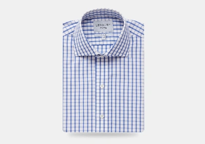 Shop Ledbury Men's Urbana Box Check Dress Shirt Blue