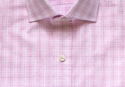 Shop Ledbury Men's Berry Quinton Check Dress Shirt Cotton