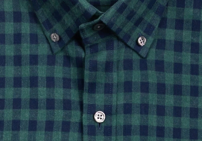 Shop Ledbury Men's Forest Maxwell Check Casual Shirt Forest Green Cotton