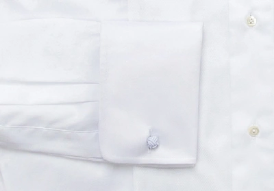 Shop Ledbury Men's Regent Wing Collar Tuxedo Shirt White Cotton