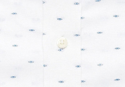 Shop Ledbury Men's Blue Allenhurst Dotted Casual Shirt Classic Cotton/linen
