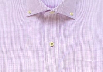 Shop Ledbury Men's Lavender Fairlake Check Dress Shirt Lavender Purple Cotton