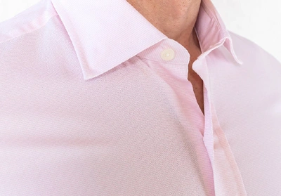 Shop Ledbury Men's Pale Pink Almont Oxford Dress Shirt Cotton