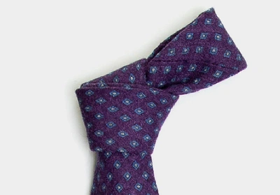 Shop Ledbury Men's Plum Concord Tie Wool In Multicolor