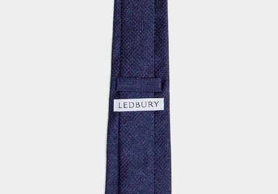 Shop Ledbury Men's Navy Blue Tilbury Tie Silk