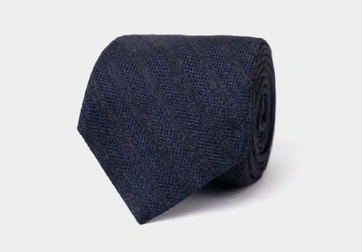 Shop Ledbury Men's Midnight Blue Goethe Tie Silk