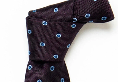 Shop Ledbury Men's Plum Bateman Tie Silk In Multicolor