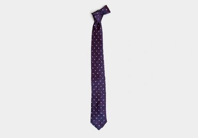 Shop Ledbury Men's Plum Cadogan Tie Silk In Multicolor
