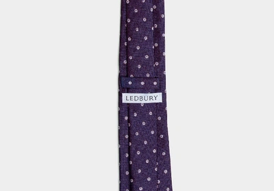 Shop Ledbury Men's Plum Cadogan Tie Silk In Multicolor