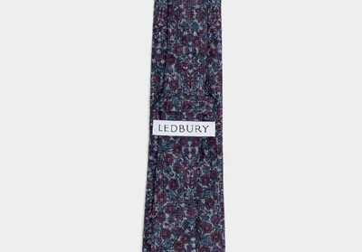 Shop Ledbury Men's Blackberry Eldon Print Tie Cotton/silk In Multicolor