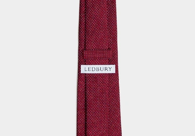 Shop Ledbury Men's Currant Tilbury Tie Silk In Multicolor