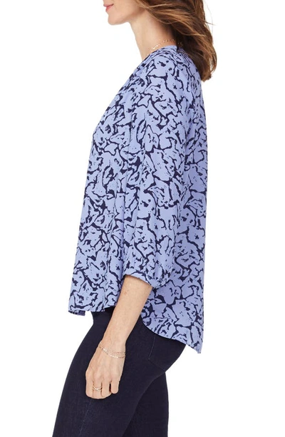 Shop Nydj Pleat Back Blouse In Mountain View Abstract