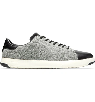 Shop Cole Haan Grandpro Tennis Sneaker In Gray Wool / Black