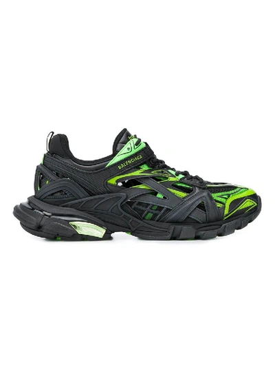 Shop Balenciaga Multicolored Track.2 Sneakers Green