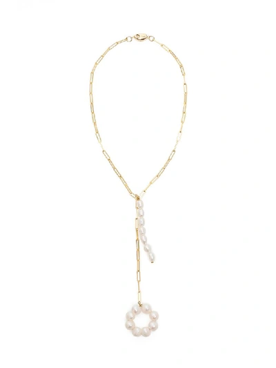 Shop Timeless Pearly Chain Necklace With Pearls In Variante Abbinata (white)