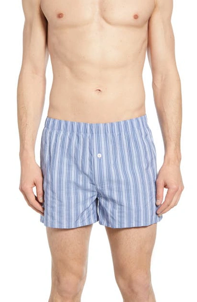 Shop Hanro Fancy Cotton Boxers In Summer Stripe