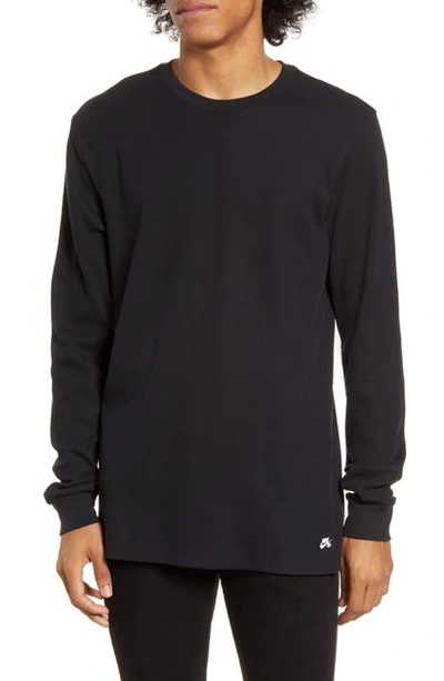 Shop Nike Dri-fit Long Sleeve Thermal T-shirt In Black