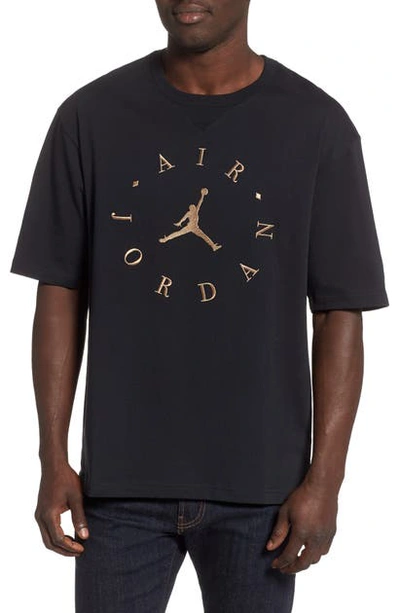 Shop Jordan Embroidered Logo T-shirt In Black