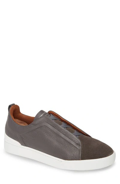 Shop Ermenegildo Zegna Slip-on Sneaker In Grey