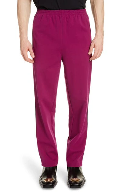 Shop Balenciaga Tracksuit Pants In Grape/black