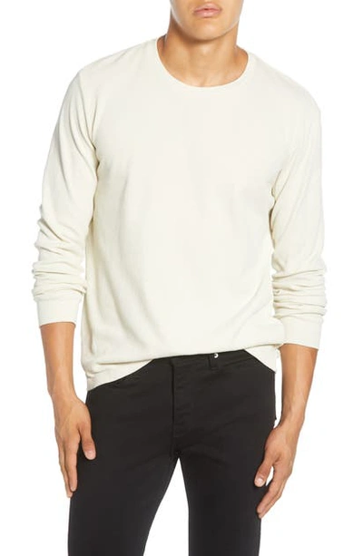 Shop Frame Slim Fit Thermal Long Sleeve T-shirt In Stony White
