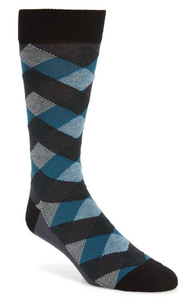 Shop Ted Baker Geo Pattern Socks In Black