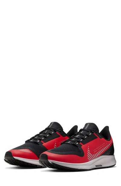 Shop Nike Air Zoom Pegasus 36 Shield Water Repellent Shoe In Red/ Black/ Grey/ Silver