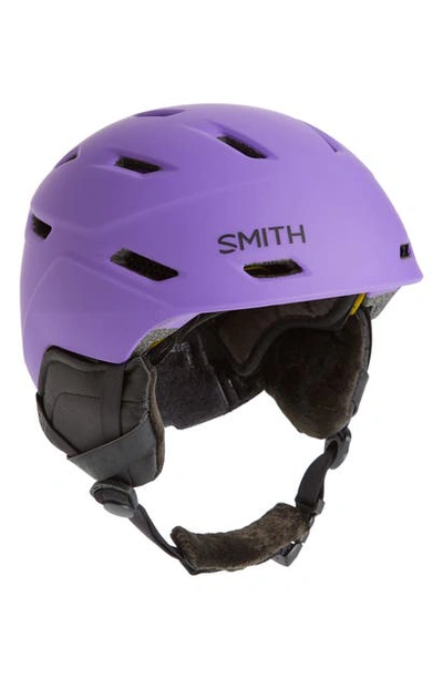 Shop Smith Prospect Junior Snow Helmet With Mips - Purple In Matte Purple
