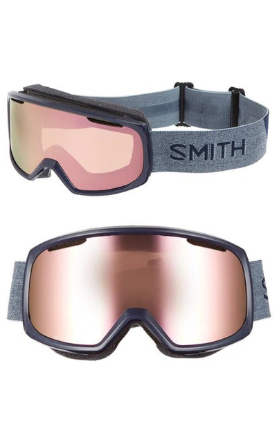 Shop Smith Riot Chromapop 180mm Snow/ski Goggles In Navy/ Mirrored Brown