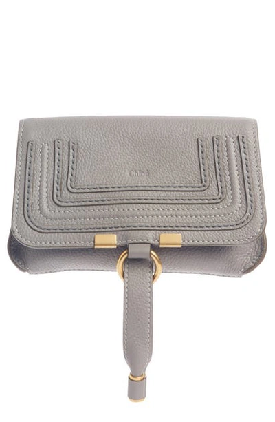 Shop Chloé Marcie Convertible Belt Bag In Cashmere Grey