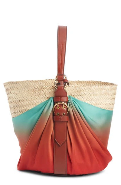 Shop Chloé Panier Ombre Shoulder Bag In Brown Multi