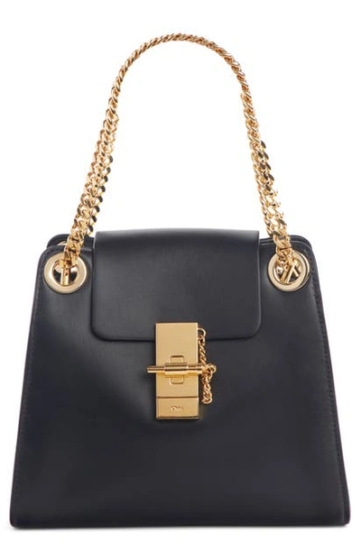 Shop Chloé Annie Leather Shoulder Bag In Black