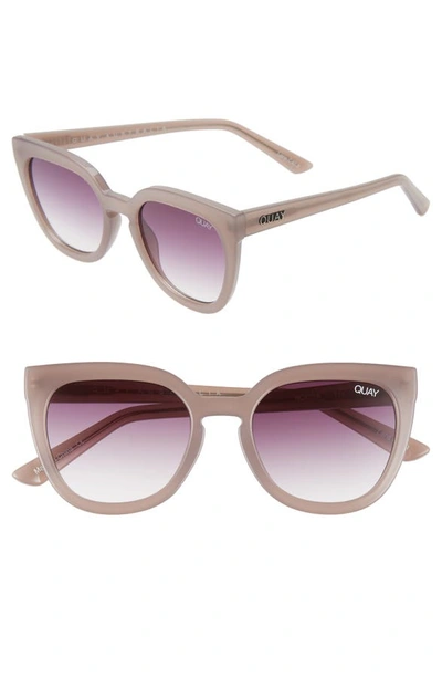 Shop Quay Noosa 50mm Square Sunglasses In Taupe/ Purple
