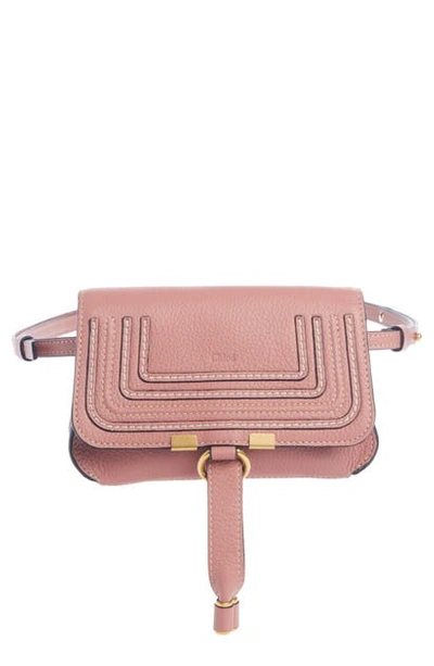 Shop Chloé Marcie Convertible Belt Bag - Pink In Rusty Pink