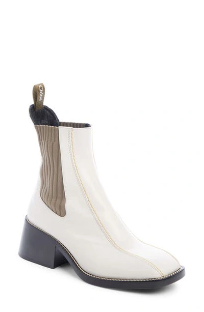 Shop Chloé Bea Chelsea Boot In White