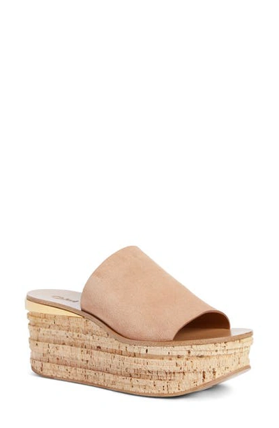 Shop Chloé Camille Cork Platform Sandal In Maple Pink