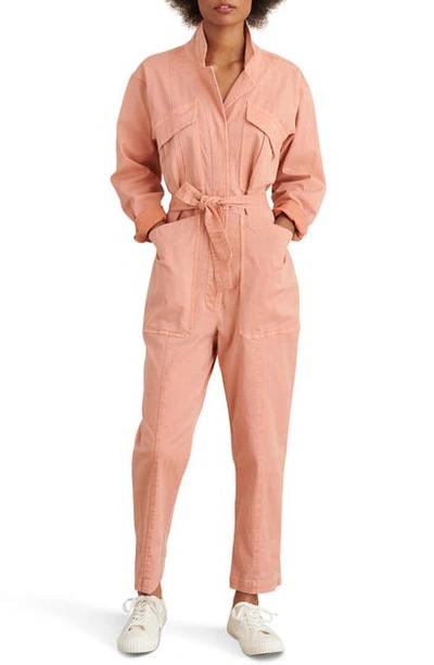 Shop Alex Mill Expedition Twill Jumpsuit In City Pink