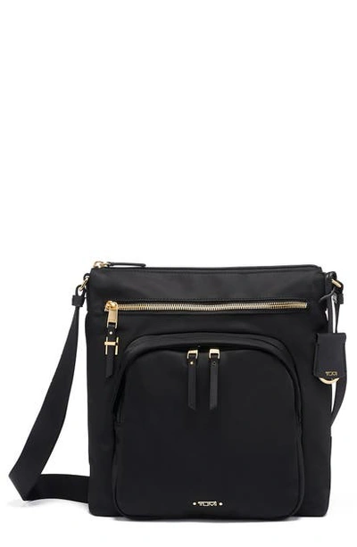 Shop Tumi Voyageur Carmel Nylon Crossbody Bag In Black