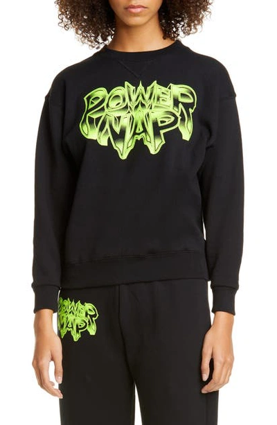 Shop Ashley Williams Power Nap Neon Graphic Sweatshirt In Black/ Yellow