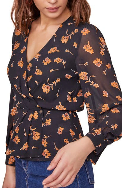 Shop Astr Mckenna Floral Print Top In Black Amber Floral