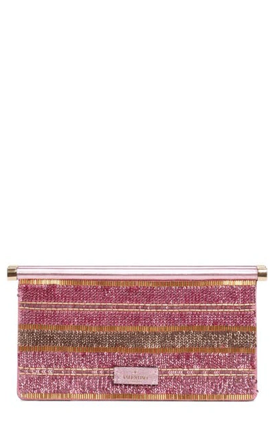 Shop Valentino Small Carry Secrets Embellished Clutch In Giacinto