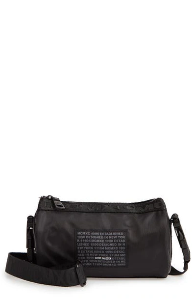 Shop Steve Madden Barrel Crossbody Bag In Black