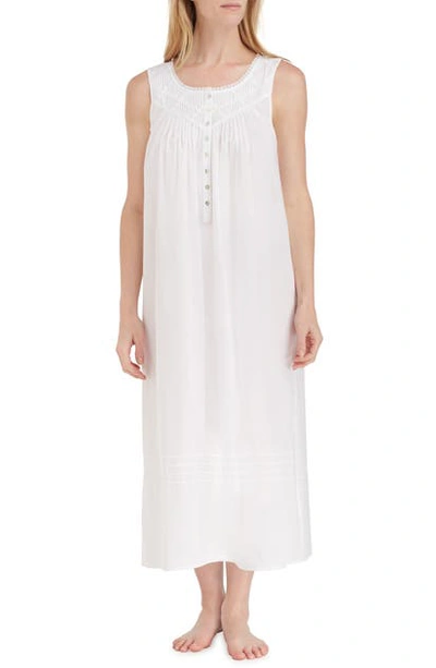 Shop Eileen West Cotton Lawn Ballet Nightgown In Solid White