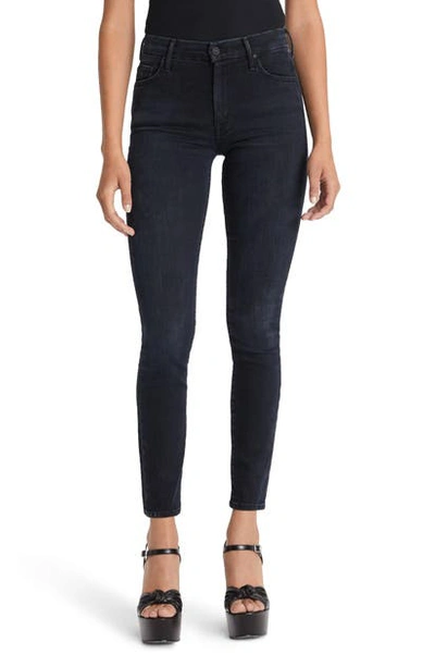 Shop Mother The Looker Embroidered High Waist Skinny Jeans In Blackbird