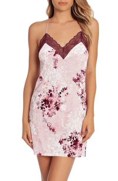 Shop In Bloom By Jonquil Alpine Crushed Velvet Chemise In Fawn Pink