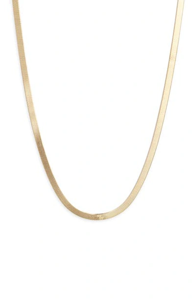 Shop Argento Vivo Herringbone Chain Necklace In Gold