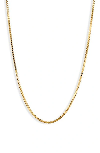Shop Argento Vivo Box Chain Necklace In Gold
