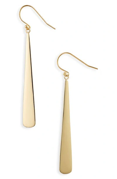 Shop Argento Vivo Flair Linear Drop Earrings In Gold