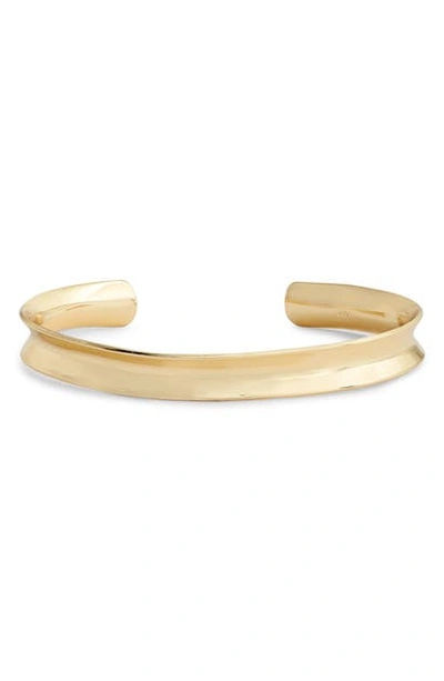 Shop Argento Vivo Grooved Cuff In Gold