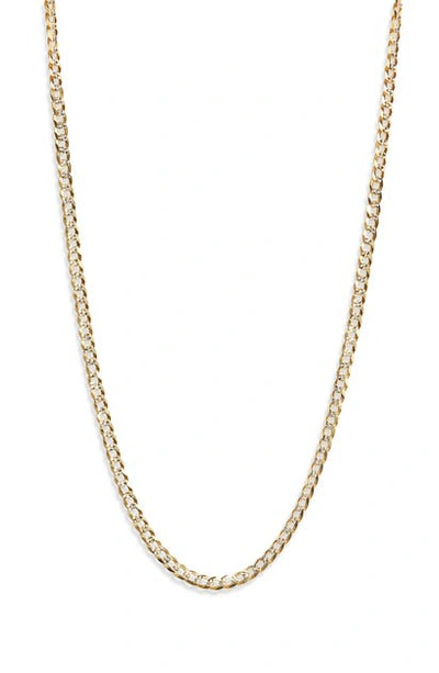 Shop Argento Vivo Two-tone Curb Chain Necklace In Gold/ Silver